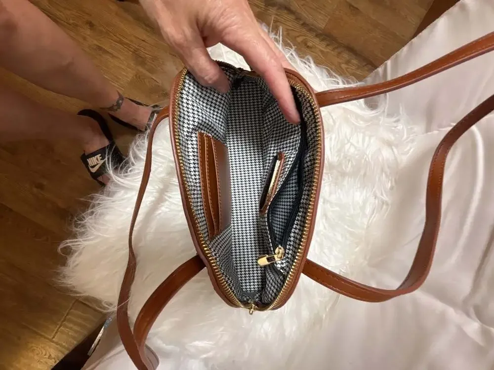Madison West Mini Dome Shoulder Bag with Buckle Detail